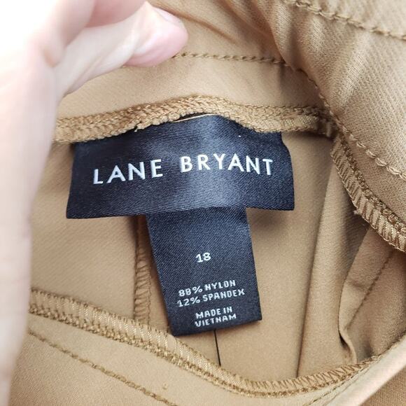 Lane Bryant Camel straight leg pull on pants size 18 - Picture 7 of 8